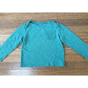 Mini Boden Boys' Green Long Sleeve Shirt Size 2-3